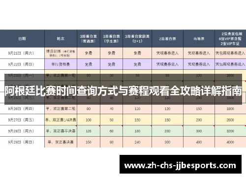 阿根廷比赛时间查询方式与赛程观看全攻略详解指南